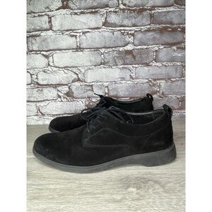 Amberjack Black Suede Leather Lace Up Rubber Oxfords Shoes Men Sz 10.5M US/44EU